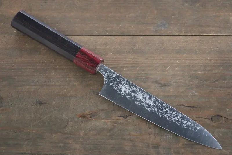 Yu Kurosaki Shizuku Sg2 Petty Knife – 150Mm Hammered Blade With Rosewood & Red Pakka Ferrule Handle 1