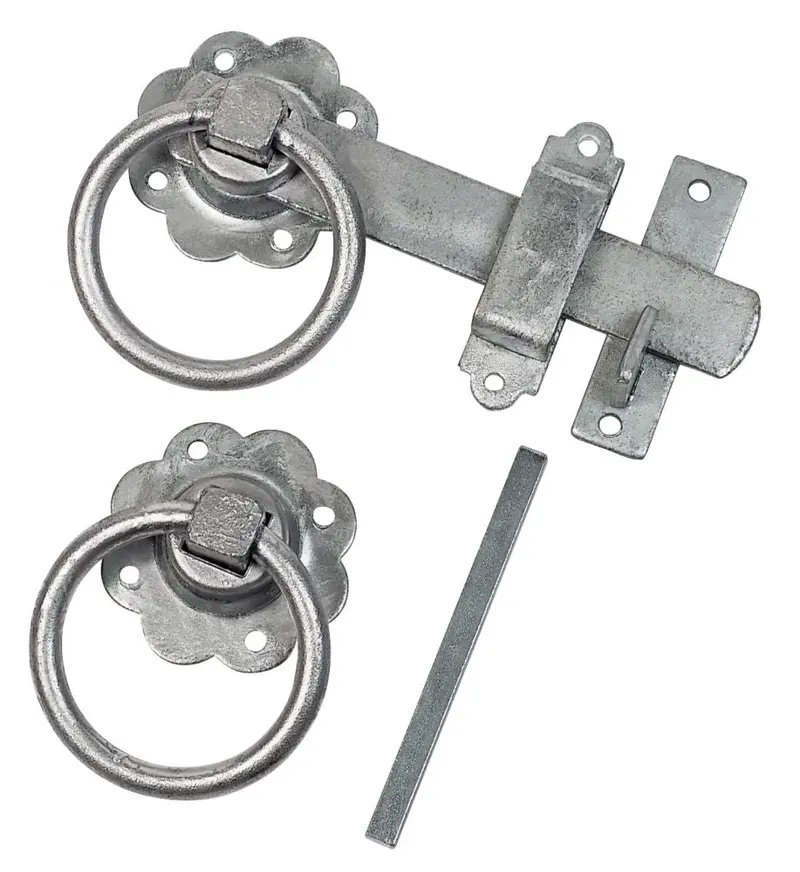 Zinc-Plated Garden Gate Ring Latch – 152Mm 1