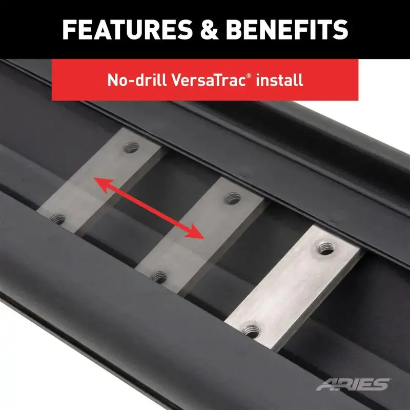 Aries Ascentstep 2558055 Heavy-Duty Black Steel Truck Step – 5.5 Ft X 85 In 1