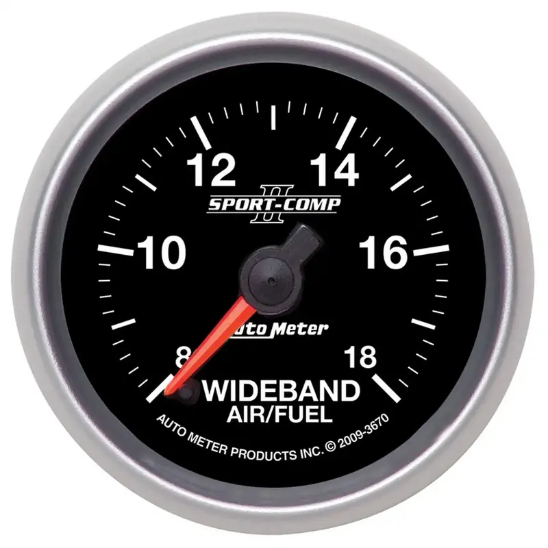 Autometer Wideband Air/Fuel Ratio Gauge – Analog 2-1/16" Display (8:1–18:1 Afr) With Sensor & Harness 1