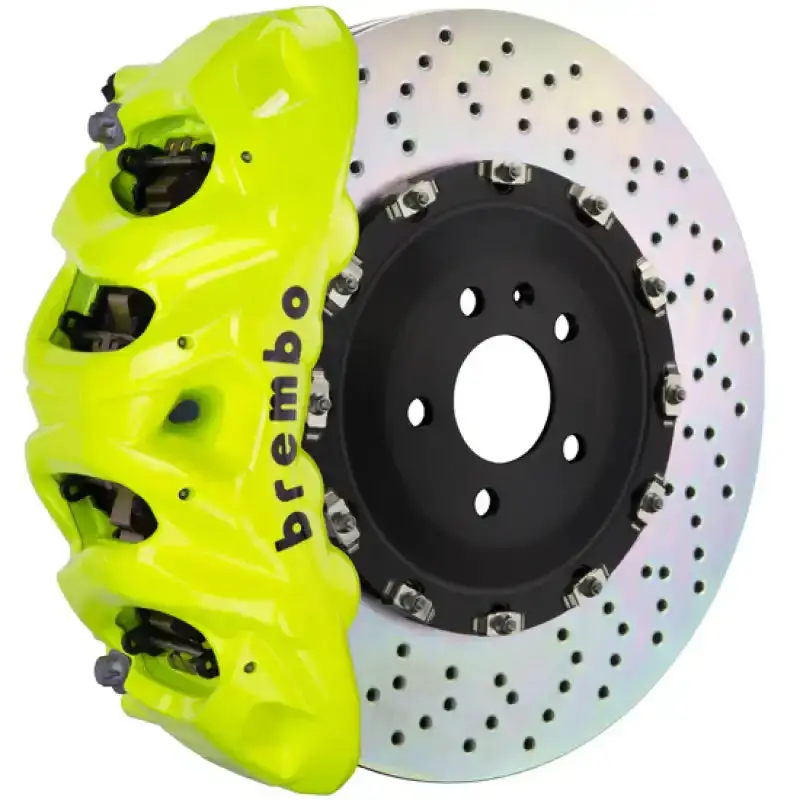Brembo Gt Front Brake Kit – 6-Piston Calipers With Drilled 380X34Mm Two-Piece Rotors For Ford Mustang (2015–2023) 1