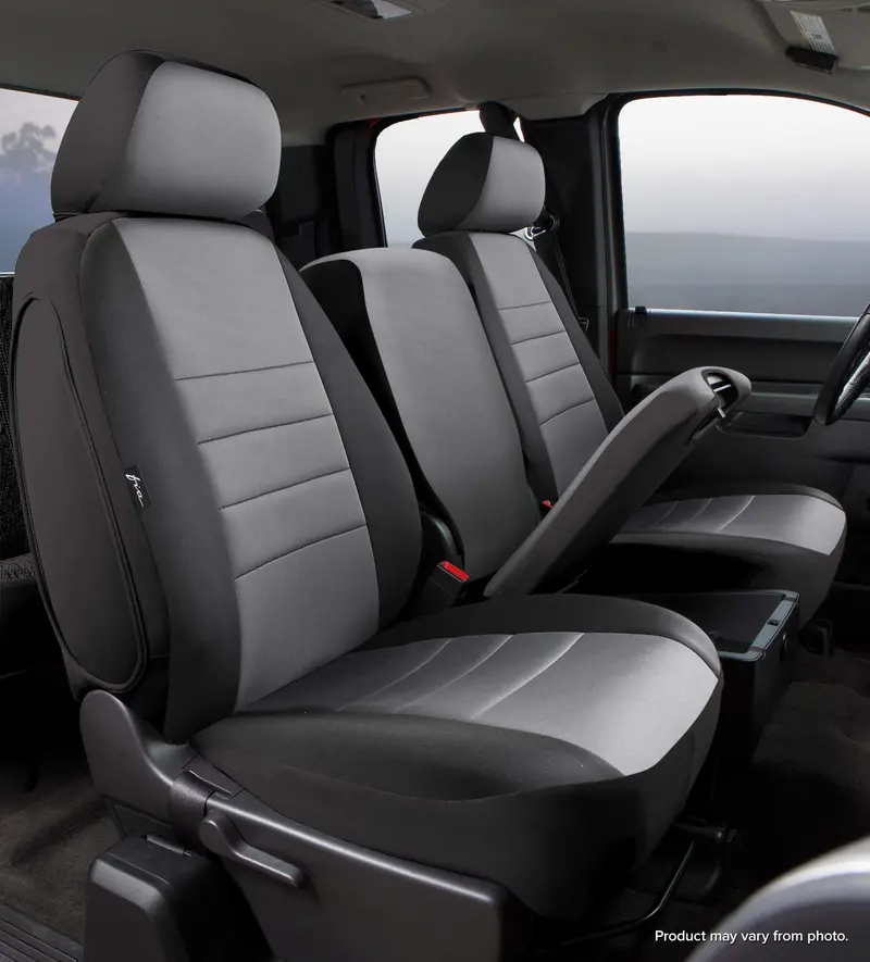 Fia Np97-42 Gray – Custom-Fit Neoprene Front Seat Covers With Black/Gray Two-Tone Design 1