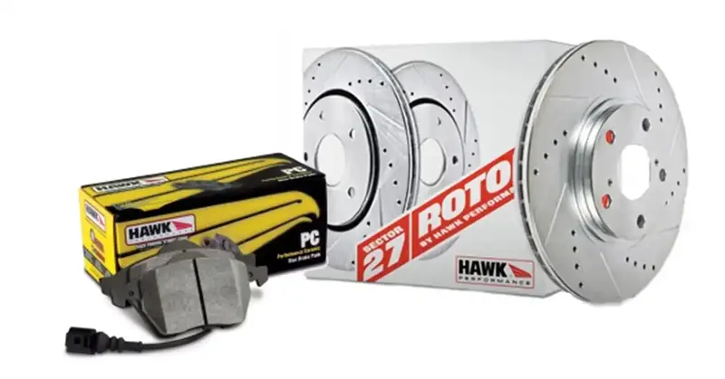 Hawk Performance Sector 27 Brake Kit – Front Pc Compound Pads With High-Temp Rotors 1