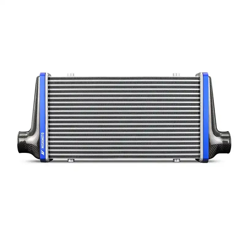 Mishimoto Universal Carbon Fiber Intercooler - Gloss Tanks - 600Mm Gold Core - C-Flow - Dg V-Band 1