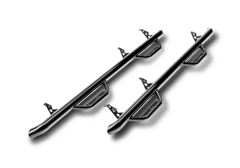 N-Fab T0580Cc Nerf Step Set – Wheel-To-Wheel, Gloss Black Finish (2005–2015 Toyota Tacoma Double Cab, 5′ Bed) 1