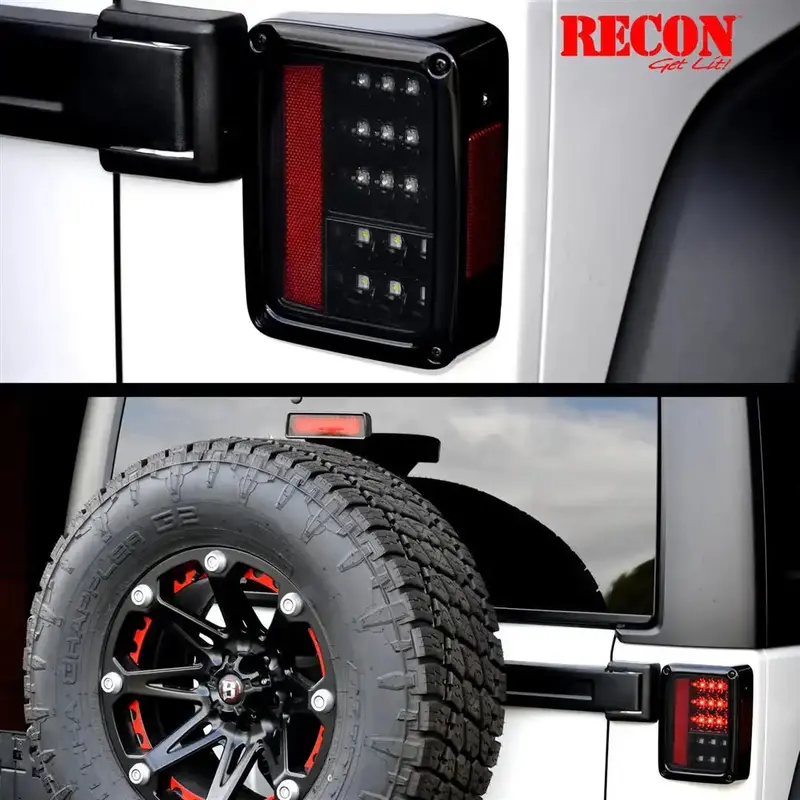 Recon 264127Bk Led Third Brake Light – Custom Fit For Jeep Jk Wrangler (2007–2018) 1